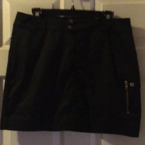 Black polyester skort